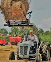 James on old tractor